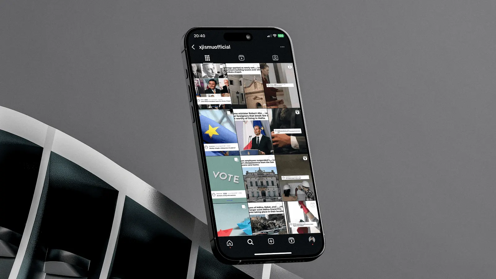 The Xjismu app on a phone